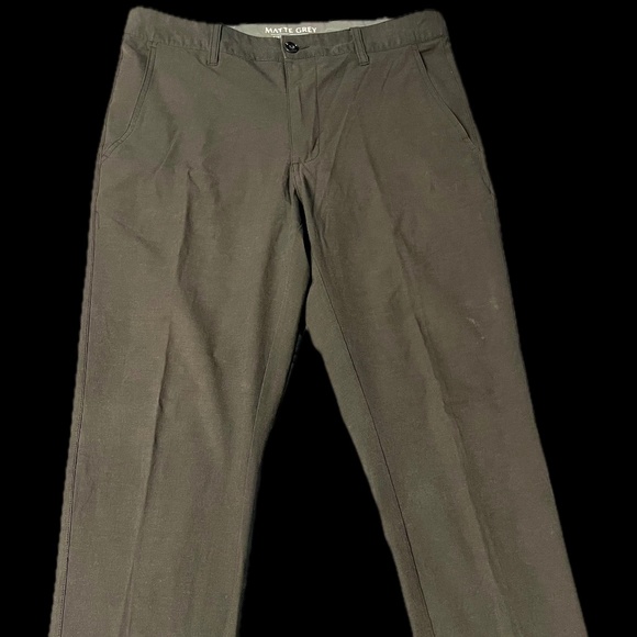MATTE GREY GOLF PANTS, BLACK, 32" WAIST - Picture 1 of 2